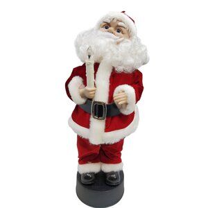 vintage happy christmas motion animated figurine mr santa